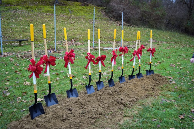 image of shovels from groundbreaking